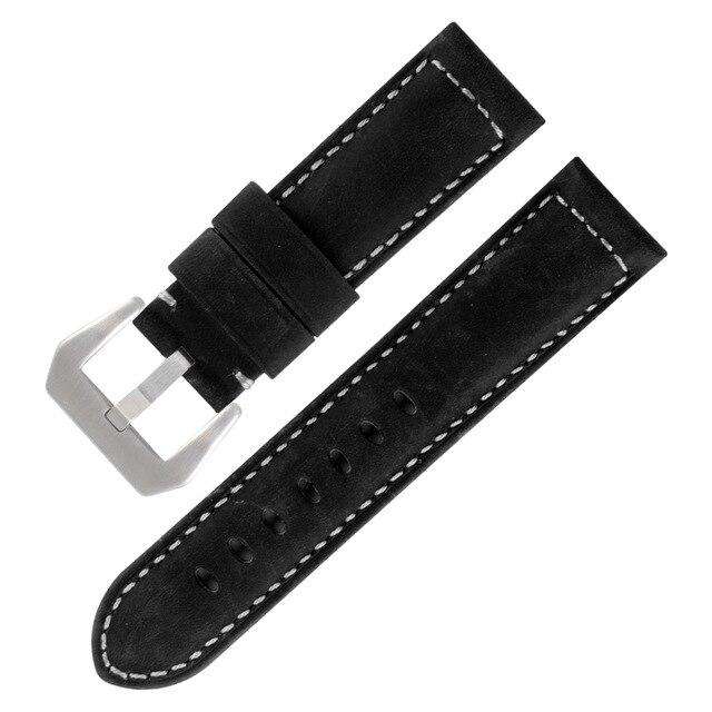 24MM Italian Retrol Cow Leather Watchband for Luxury Universal Watches Strap Band For P-anerai Man PAM Bracelet Handmade Tool - Gustobene