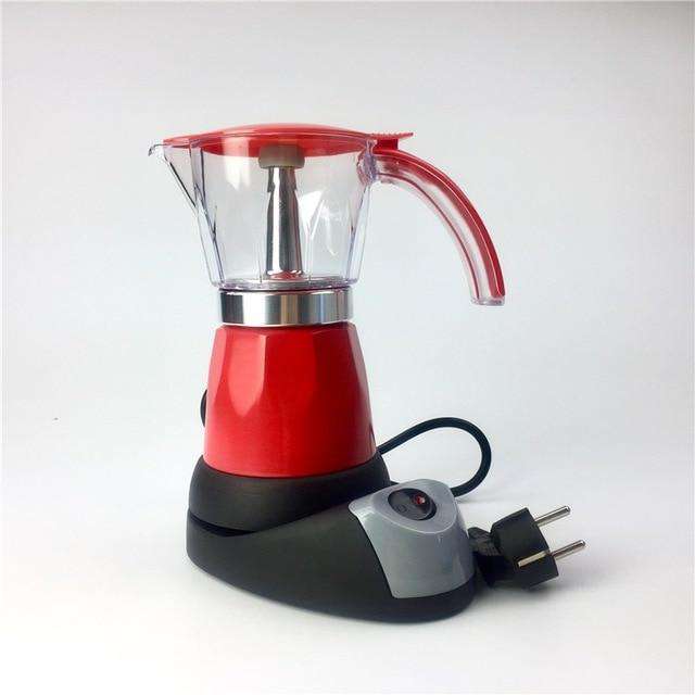 6cups 300ml Electric Espresso Coffee Maker Italian Moka Coffee Pot Percolator Coffee Moka Pot v60 Filters Mocha Coffe Machine - Gustobene