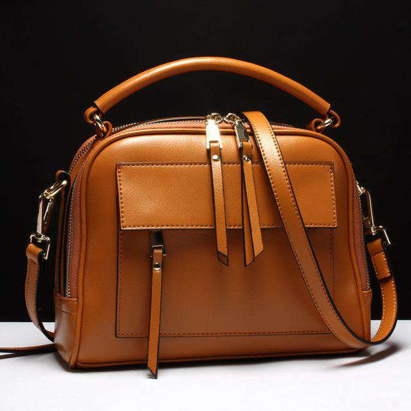 Fashion Bags Luxury Brand Women Lay Bag 2020 Italian cowhide Handbags Purse Leather Lady Hand Collection Bag Ladies Nice Box - Gustobene