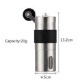 2 Size Manual Ceramic Coffee Grinder Stainless Steel Adjustable Coffee Bean Mill With Rubber Loop Ring Easy Clean Kitchen Tools - Gustobene