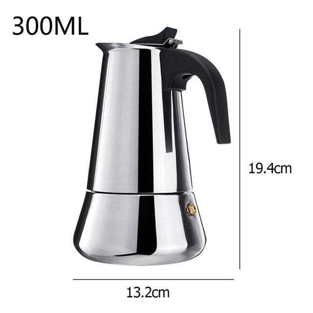 Coffee Makers Italian Top Moka Espresso Cafeteira Expresso Percolator 100/200/200/450 ML Stovetop Coffee Maker Pot - Gustobene