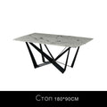 Marble dining table Italian minimalist light luxury one table four chairs modern simple wrought iron dining table combination - Gustobene