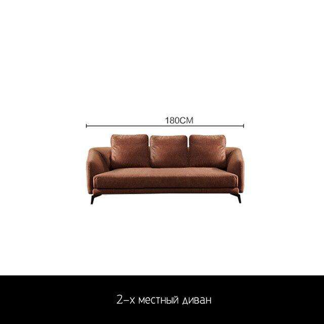 Disposable technical cloth sofa small apartment modern simple orange super soft sofa Nordic Italian minimalist fabric sofa - Gustobene