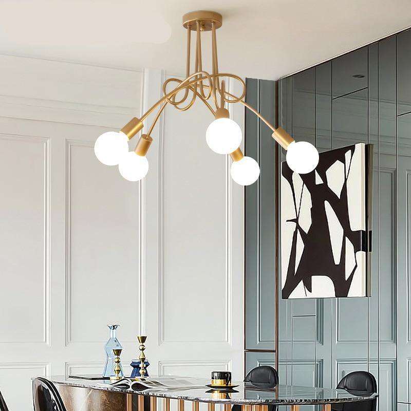 Modern Creative Curve Chandeliers - Gustobene