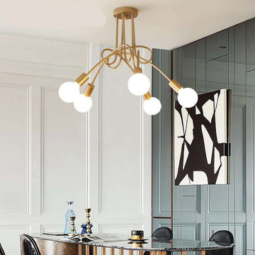 Modern Creative Curve Chandeliers - Gustobene