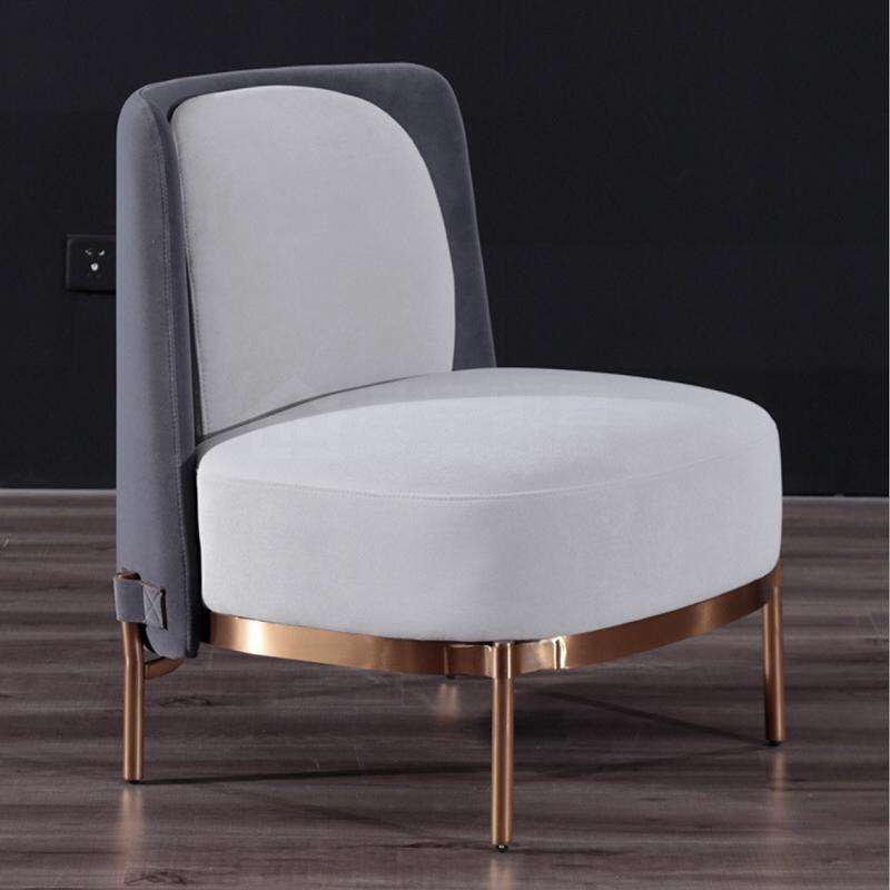 U-BEST  Modern Living Room Italian Designer Lounge Chair Upholstered Fabric Metal Frame Tape Armchair