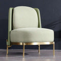 U-BEST  Modern Living Room Italian Designer Lounge Chair Upholstered Fabric Metal Frame Tape Armchair