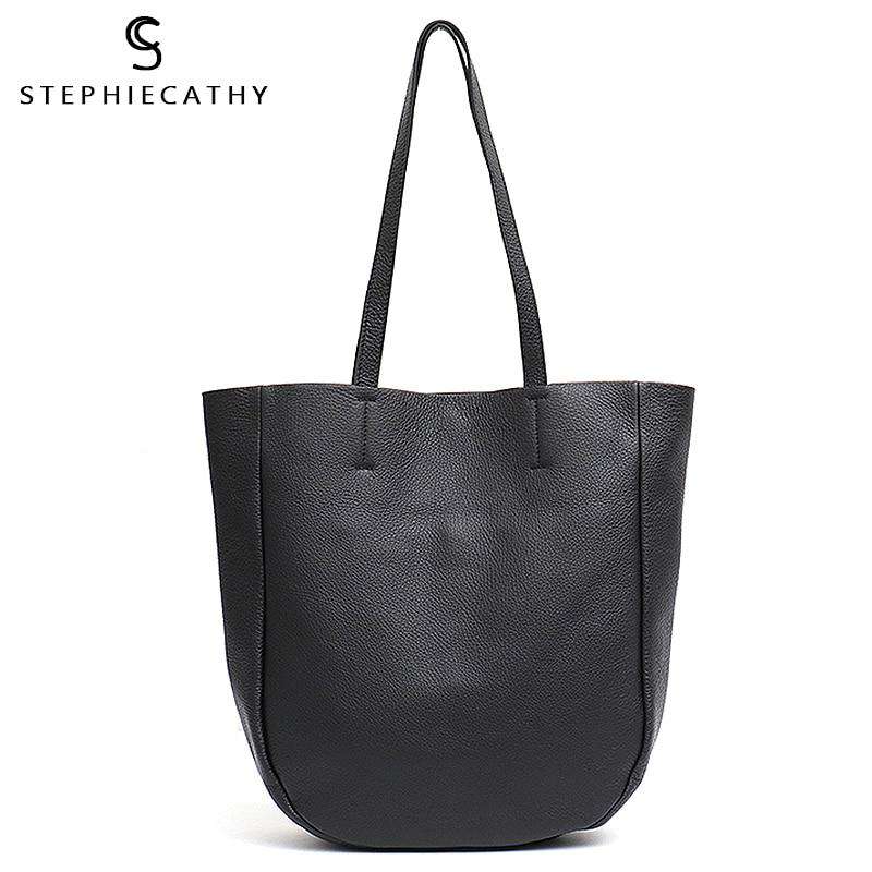 SC Luxury Genuine Leather Women Tote Large Shoulder Bags Ladies Italian Leather Handbags Daily Female Casual Laptop Bag Shopping - Gustobene