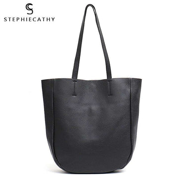 SC Luxury Genuine Leather Women Tote Large Shoulder Bags Ladies Italian Leather Handbags Daily Female Casual Laptop Bag Shopping - Gustobene