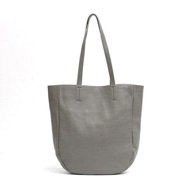 SC Luxury Genuine Leather Women Tote Large Shoulder Bags Ladies Italian Leather Handbags Daily Female Casual Laptop Bag Shopping - Gustobene