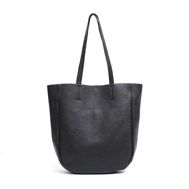 SC Luxury Genuine Leather Women Tote Large Shoulder Bags Ladies Italian Leather Handbags Daily Female Casual Laptop Bag Shopping - Gustobene