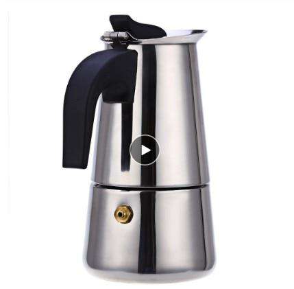 100/400/600ml Coffee Pot Maker Italian Top Moka Espresso Cafeteira Expresso Percolator Stainless Steel Stovetop Induction Cooker - Gustobene