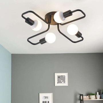 Multiple Rod Metal Chandelier - Gustobene