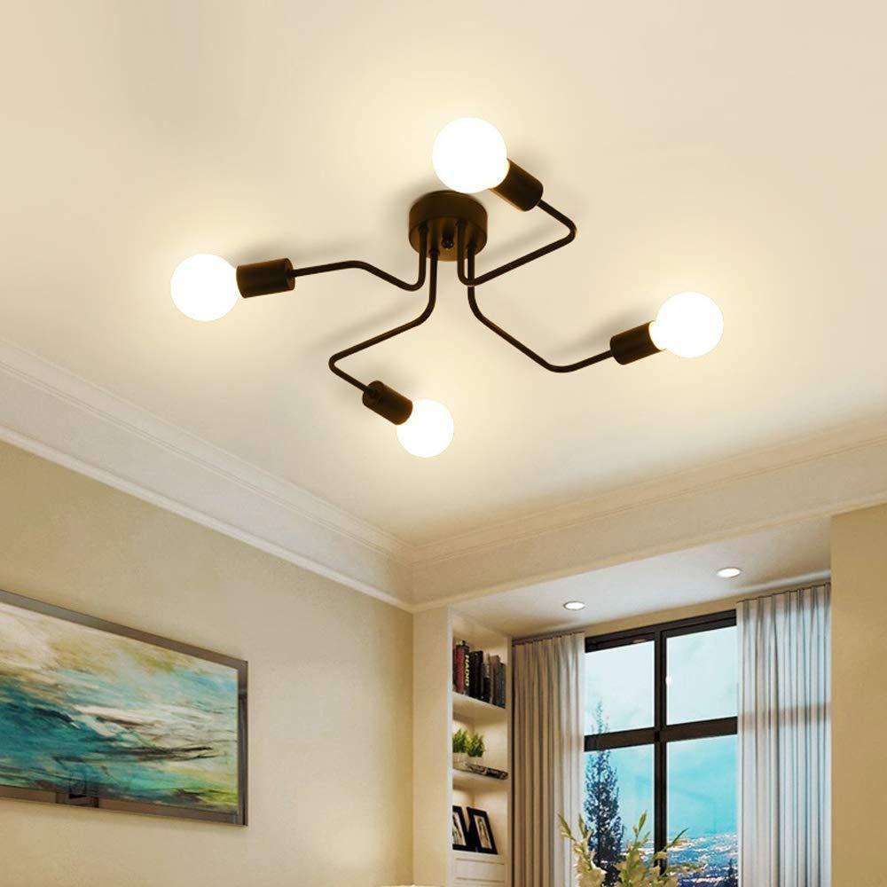 Multiple Rod Metal Chandelier - Gustobene