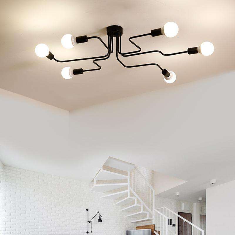 Multiple Rod Metal Chandelier - Gustobene