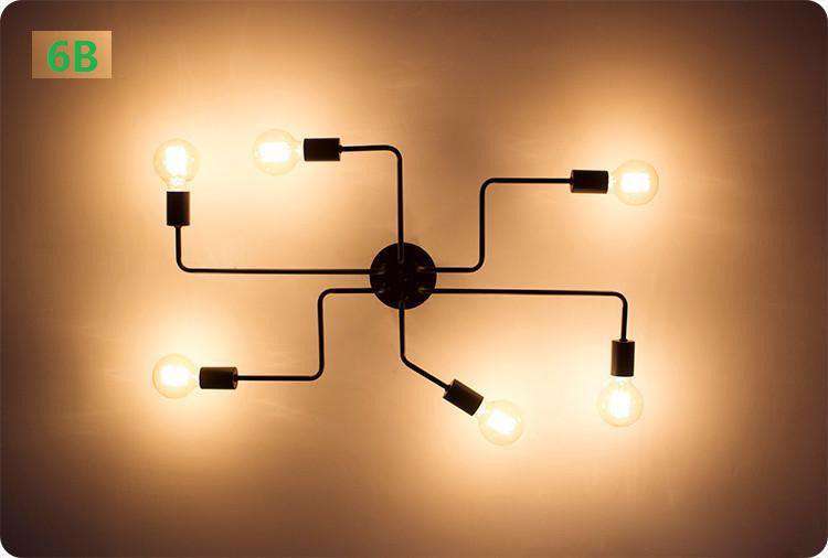 Multiple Rod Metal Chandelier - Gustobene