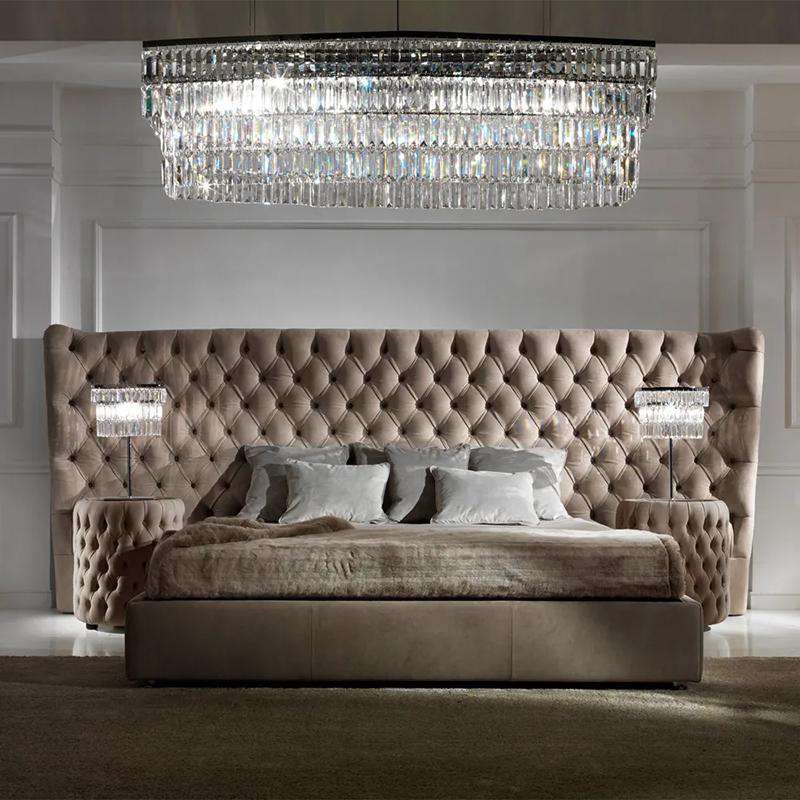 Upholstered Leather Italian Bed - Gustobene