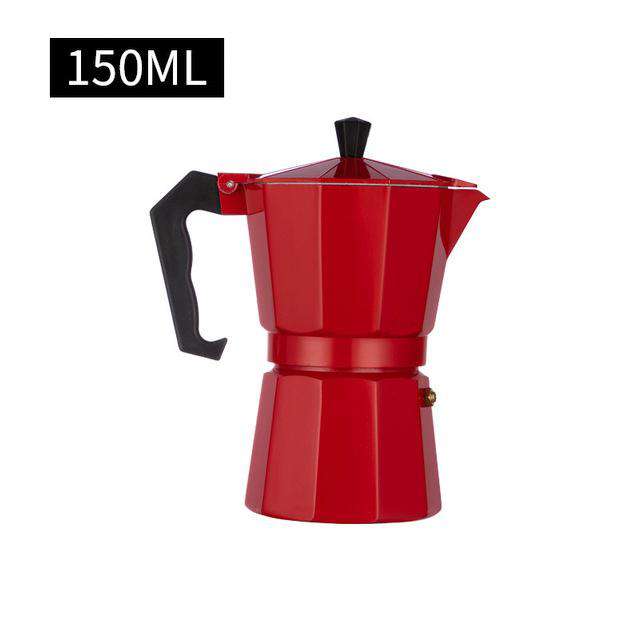 Italian Moka Espresso Coffeeware Mocha Latte Aluminum Coffee Maker Percolator Pot 100/200/300/450/600ML Stovetop Coffee Machine