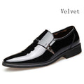 Men Dress Italian Leather Shoes Slip On Fashion Men Leather Moccasin Glitter Formal Male Shoes Pointed Toe Shoes For Men