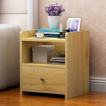 Bedside cabinet custom bedroom furniture Italian simple modern solid wood economical bedside storage cabinet - Gustobene