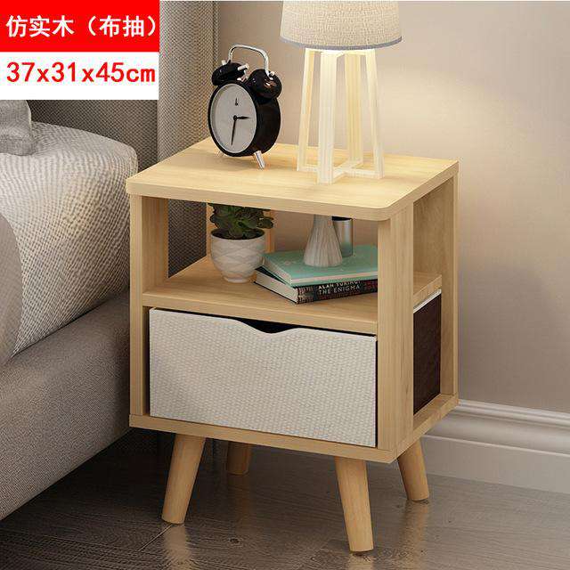 Bedside cabinet custom bedroom furniture Italian simple modern solid wood economical bedside storage cabinet - Gustobene