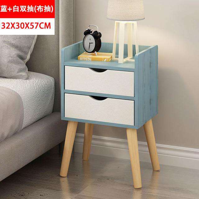 Bedside cabinet custom bedroom furniture Italian simple modern solid wood economical bedside storage cabinet - Gustobene