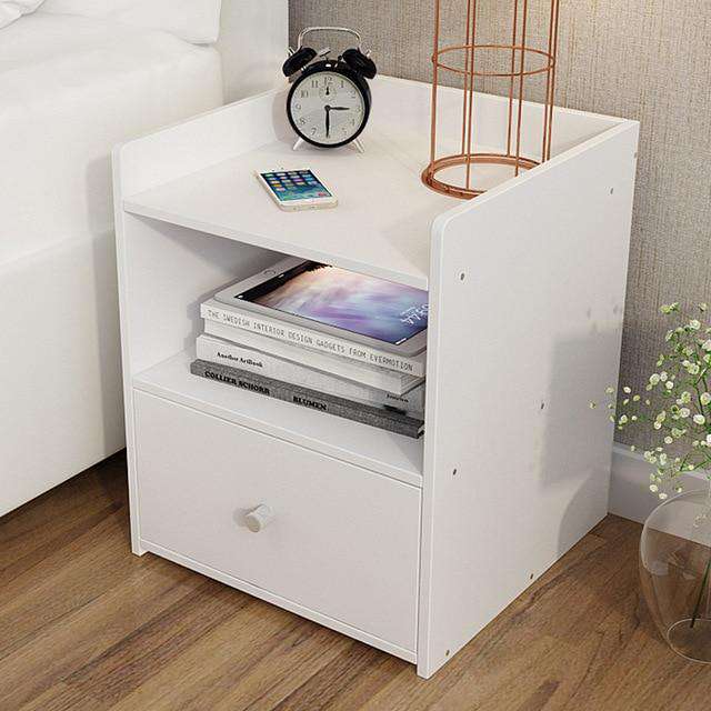 Bedside cabinet custom bedroom furniture Italian simple modern solid wood economical bedside storage cabinet - Gustobene