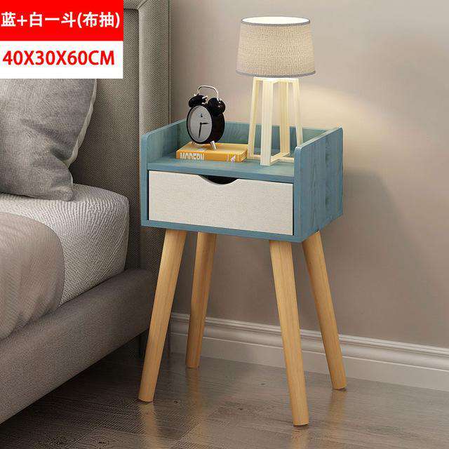 Bedside cabinet custom bedroom furniture Italian simple modern solid wood economical bedside storage cabinet - Gustobene