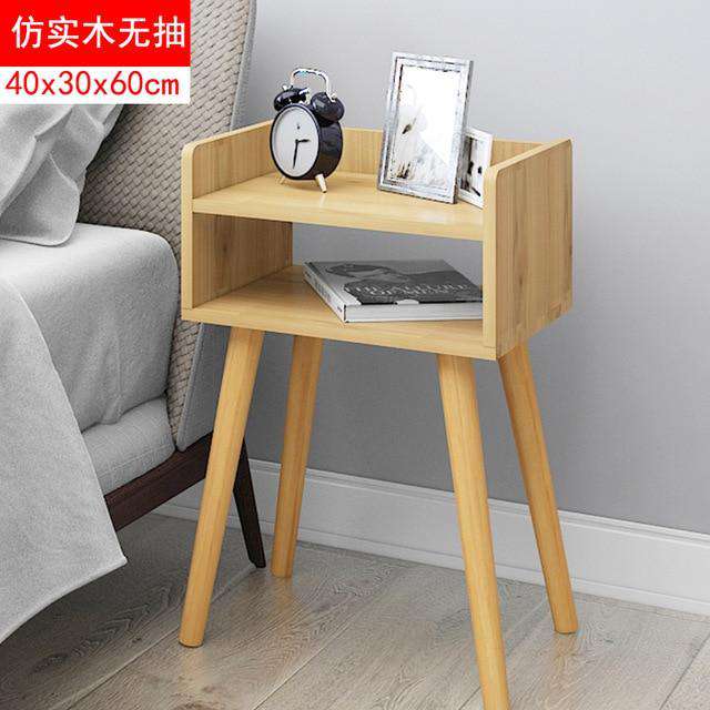 Bedside cabinet custom bedroom furniture Italian simple modern solid wood economical bedside storage cabinet - Gustobene