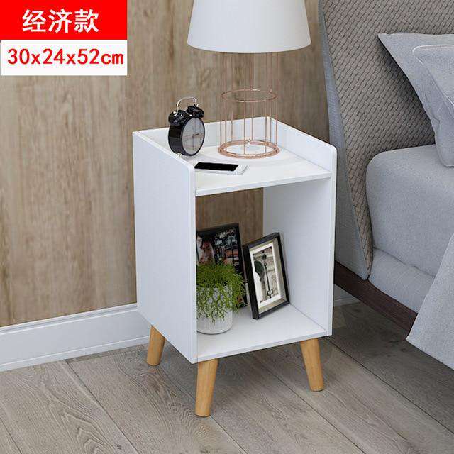 Bedside cabinet custom bedroom furniture Italian simple modern solid wood economical bedside storage cabinet - Gustobene