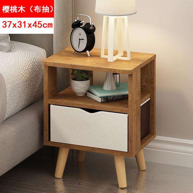 Bedside cabinet custom bedroom furniture Italian simple modern solid wood economical bedside storage cabinet - Gustobene