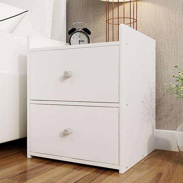 Bedside cabinet custom bedroom furniture Italian simple modern solid wood economical bedside storage cabinet - Gustobene