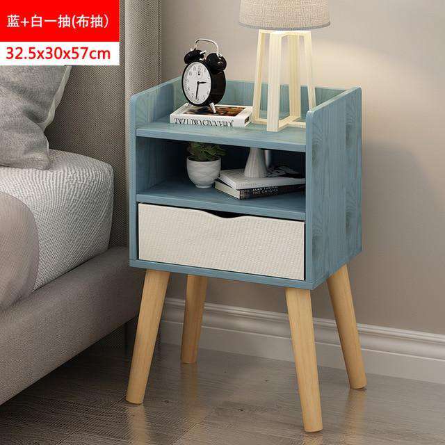 Bedside cabinet custom bedroom furniture Italian simple modern solid wood economical bedside storage cabinet - Gustobene