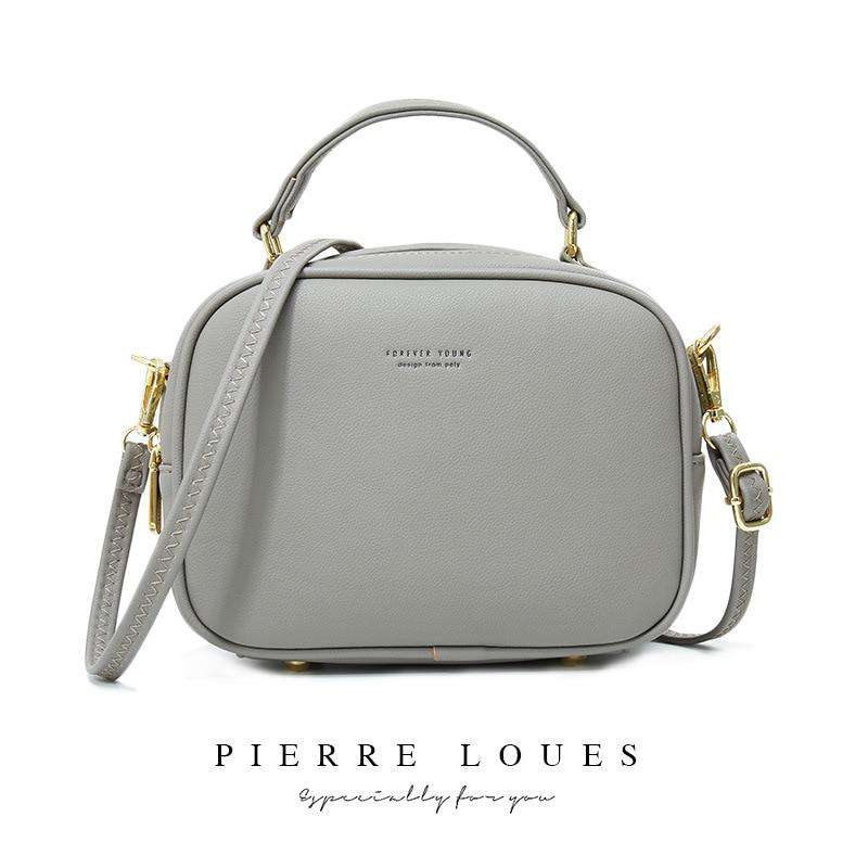 Italian Fashion Leather Zipper Shoulder Bags - Gustobene