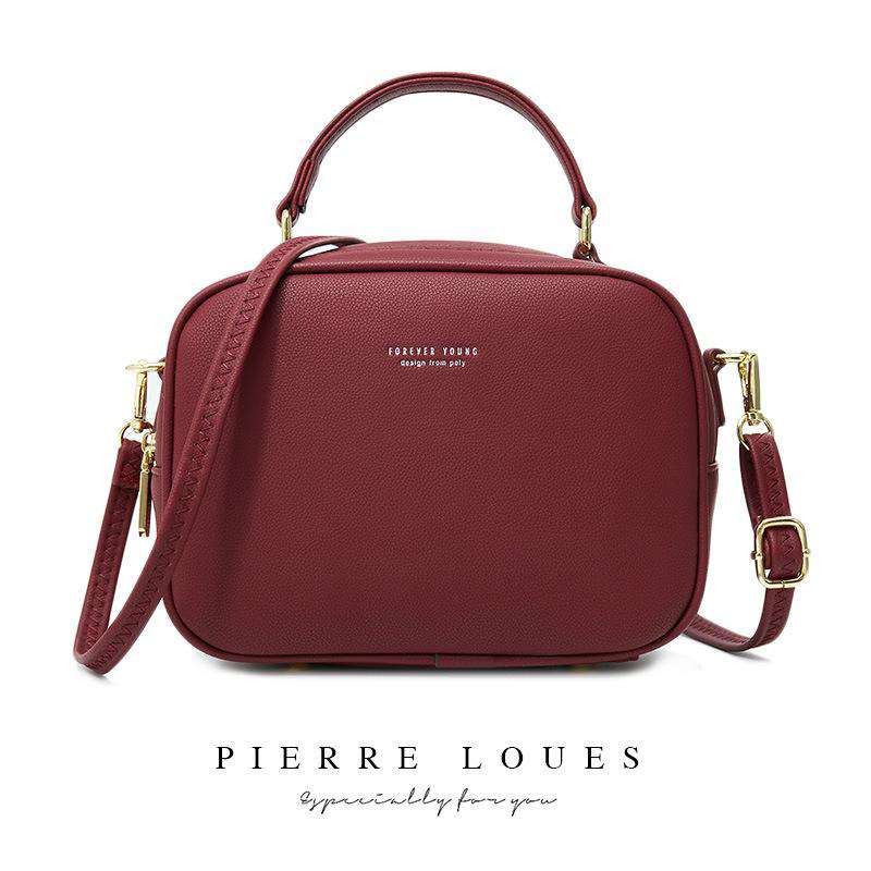 Italian Fashion Leather Zipper Shoulder Bags - Gustobene