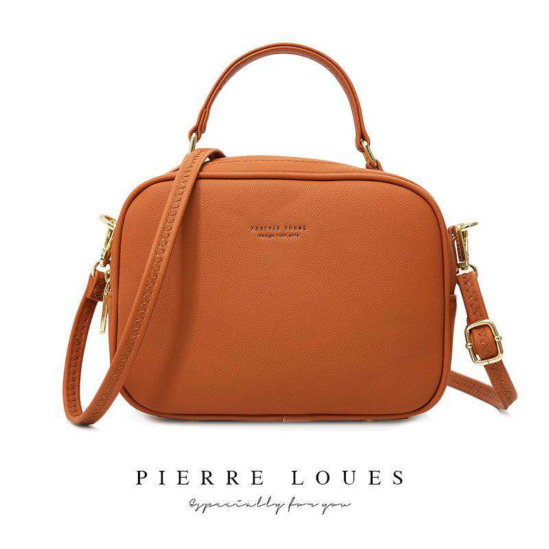 Italian Fashion Leather Zipper Shoulder Bags - Gustobene