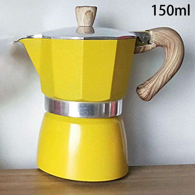 Aluminum Italian Moka Espresso Coffee Maker Percolator Stove  Coffee Maker Pot 150/300ML Stovetop Percolator Espresso Pot - Gustobene