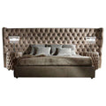 Upholstered Leather Italian Bed - Gustobene
