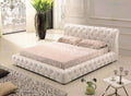 Upholstered Leather Italian Bed - Gustobene