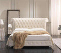 Upholstered Leather Italian Bed - Gustobene