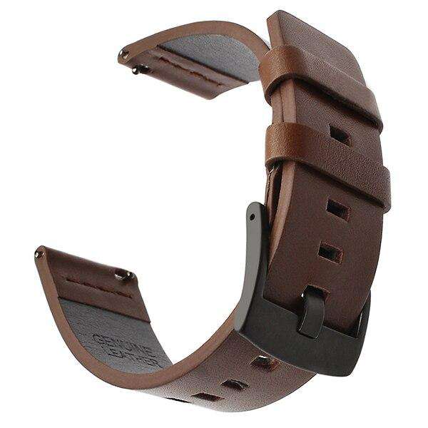 20mm Italian Oily Leather Watchband for Garmin Vivoactive3 Withings Activite Steel HR 40mm Quick Release Watch Band Wrist Strap - Gustobene