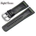 28mm Italian Calfskin Leather Watch Band for Seven Friday P1|P2 Black Belt Pin Buckle Replacement Watch Strap for Men Bracelet - Gustobene