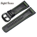 28mm Italian Calfskin Leather Watch Band for Seven Friday P1|P2 Black Belt Pin Buckle Replacement Watch Strap for Men Bracelet - Gustobene
