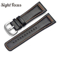 28mm Italian Calfskin Leather Watch Band for Seven Friday P1|P2 Black Belt Pin Buckle Replacement Watch Strap for Men Bracelet - Gustobene