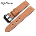 20mm 22mm 24mm 26mm Italian Calfskin Watchbands for Panerai Navy Blue Leather Strap Men's Watch Belts Sewn-in Tang Buckle Bands - Gustobene