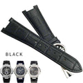 25mm Italian Cowhide Watch Strap Black Brown Blue Folding Buckle Leather Watchband Suitable for PATEK PHILIPPK Series Watch - Gustobene