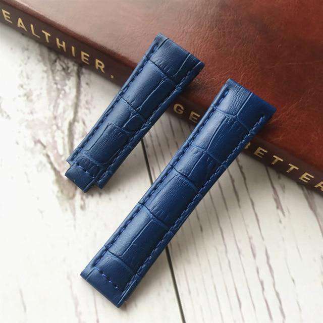 20mm Italian Cowhide Watch band Black Brown Green Leather Watchband for Role strap Daytona Submariner DEEPSEA GMT OYSTERFLEX - Gustobene