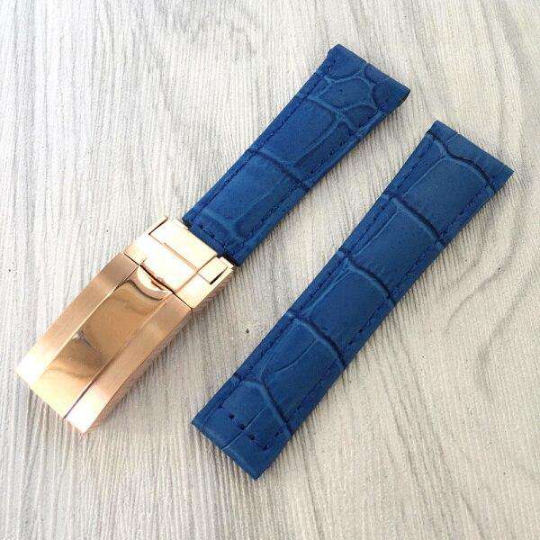 20mm Italian Cowhide Watch band Black Brown Green Leather Watchband for Role strap Daytona Submariner DEEPSEA GMT OYSTERFLEX - Gustobene