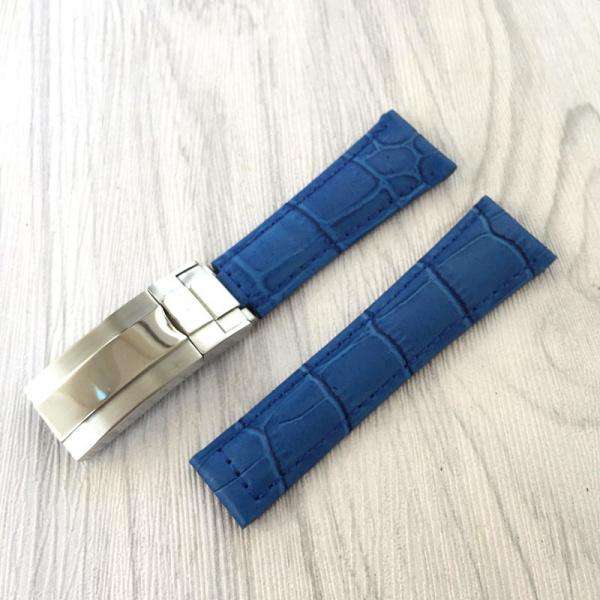 20mm Italian Cowhide Watch band Black Brown Green Leather Watchband for Role strap Daytona Submariner DEEPSEA GMT OYSTERFLEX - Gustobene