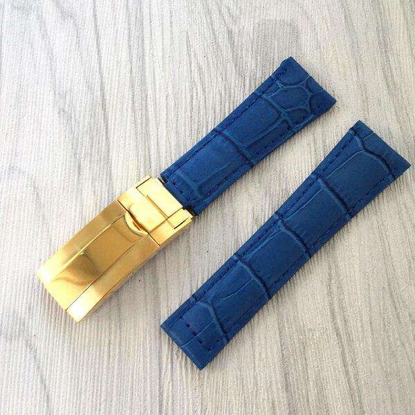 20mm Italian Cowhide Watch band Black Brown Green Leather Watchband for Role strap Daytona Submariner DEEPSEA GMT OYSTERFLEX - Gustobene